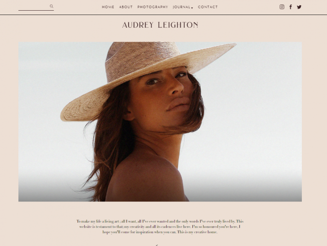 Audrey Leighton website screenshot Top 60 Trendy Women Fashion Blogs to Follow - 3