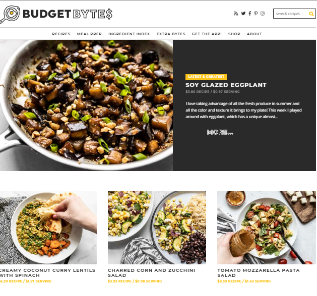 Budget Bytes Best 50 Healthy Food Blogs and Websites to Follow - 2
