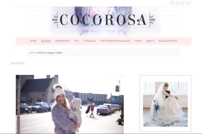 Coco Rose website screenshot Top 60 Trendy Women Fashion Blogs to Follow - 32