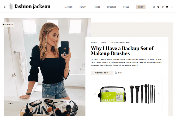 Fashion Jackson website screenshot Top 60 Trendy Women Fashion Blogs to Follow - 25