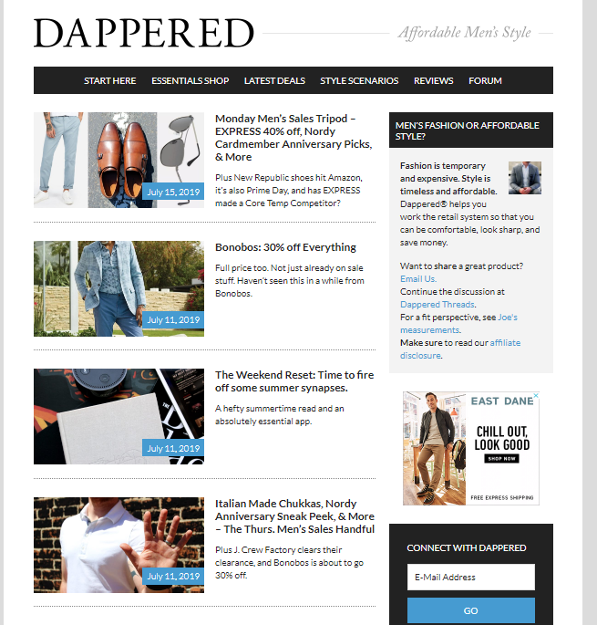 Fashion style website dappered Top 60 Trendy Men Fashion Websites to Follow - 4