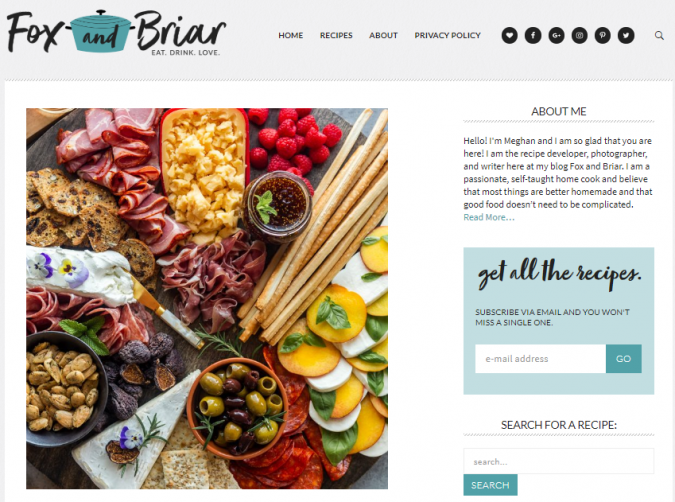 Fox and Briar Best 50 Healthy Food Blogs and Websites to Follow - 24