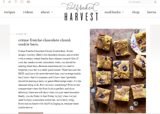 Best 50 Healthy Food Blogs and Websites to Follow 26 Half Baked Harvest Best 50 Healthy Food Blogs and Websites to Follow - 26