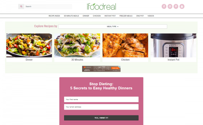 Ifoodreal food website Best 50 Healthy Food Blogs and Websites to Follow - 11