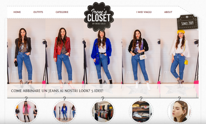 Irenes Closet blog screenshot Top 60 Trendy Women Fashion Blogs to Follow - 39