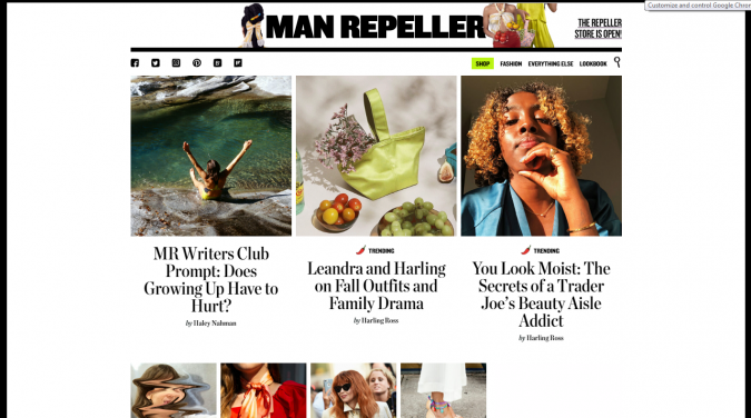 Top 60 Trendy Women Fashion Blogs to Follow 24 Man Repeller website screenshot Top 60 Trendy Women Fashion Blogs to Follow - 24