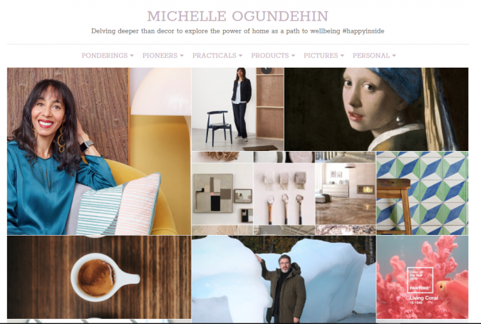 Michelle Ogundehin website screenshot Best 50 Home Decor Websites to Follow - 50