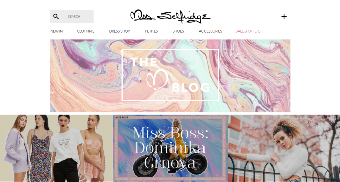 Top 60 Trendy Women Fashion Blogs to Follow 26 Miss Selfridge website screenshot Top 60 Trendy Women Fashion Blogs to Follow - 26
