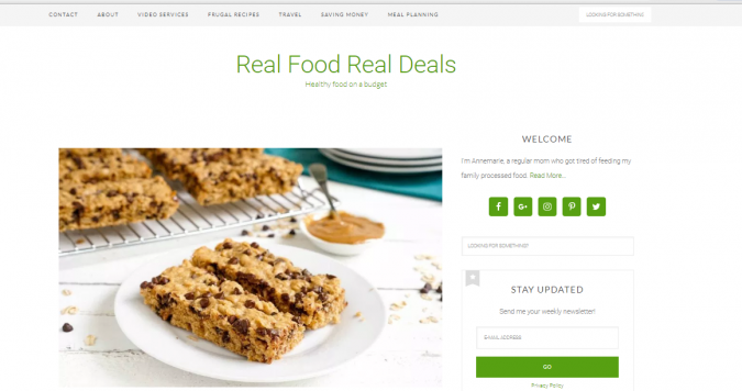 Real Food Real Deals Best 50 Healthy Food Blogs and Websites to Follow - 1