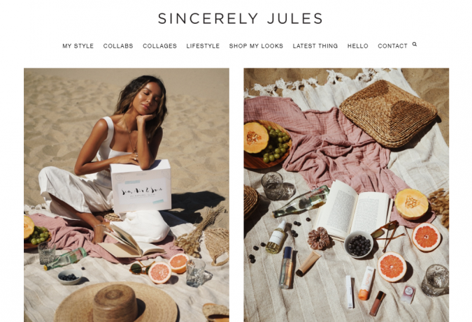 Sincerely Jules blog screenshot Top 60 Trendy Women Fashion Blogs to Follow - 42