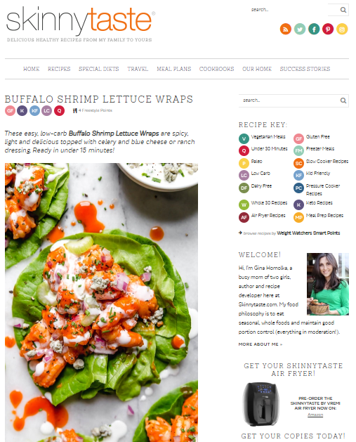 Skinny Taste Best 50 Healthy Food Blogs and Websites to Follow - 23