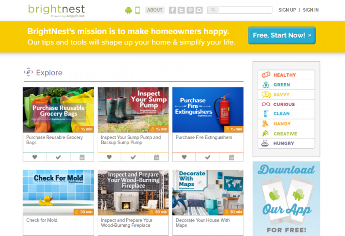 bright nest website screenshot Best 50 Home Decor Websites to Follow - 36