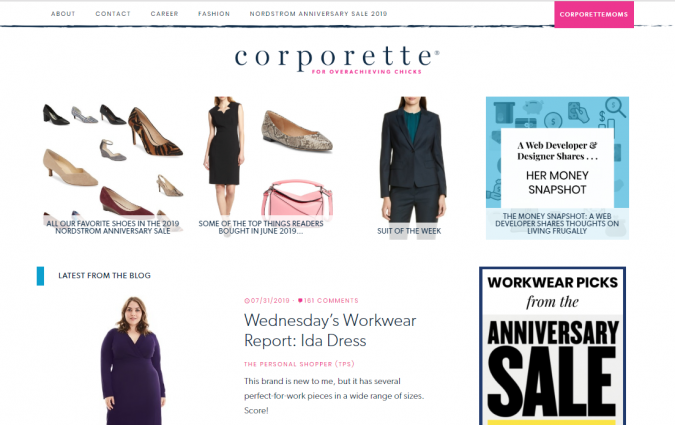 Top 60 Trendy Women Fashion Blogs to Follow 33 corporette blog screenshot Top 60 Trendy Women Fashion Blogs to Follow - 33