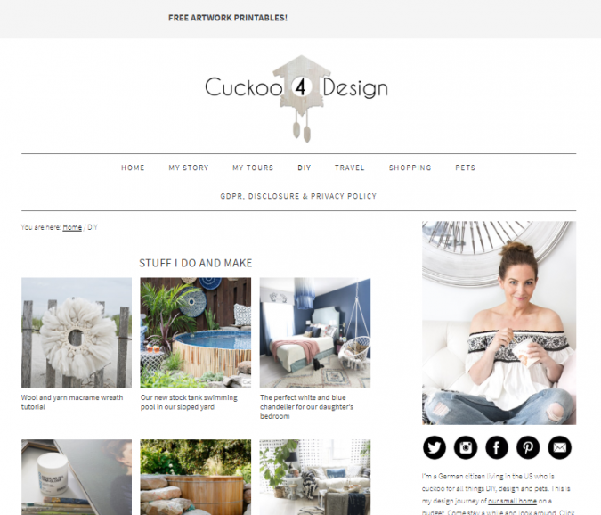 cukoo 4 design website screenshot Best 50 Home Decor Websites to Follow - 44