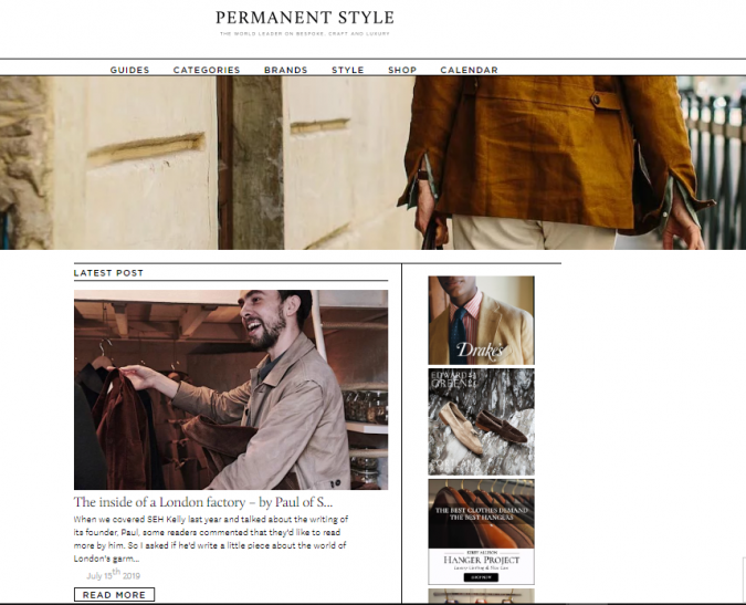 fashion website Permanent Style Top 60 Trendy Men Fashion Websites to Follow - 3