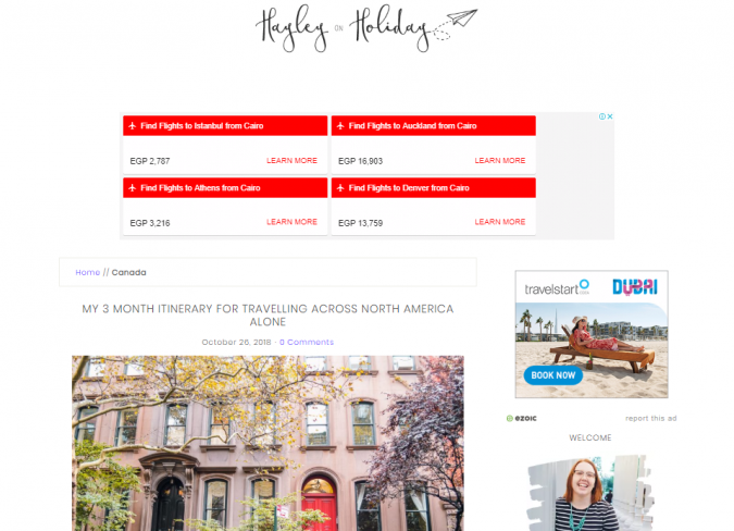 hayley on holiday travel website Best 60 Travel Website Services to Follow - 41