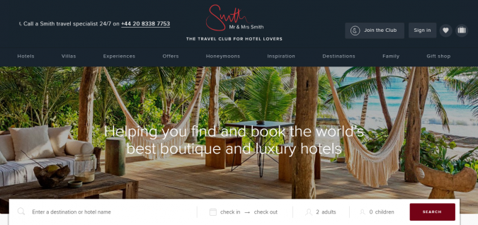 mr and mrs smith travel website Best 60 Travel Website Services to Follow - 18
