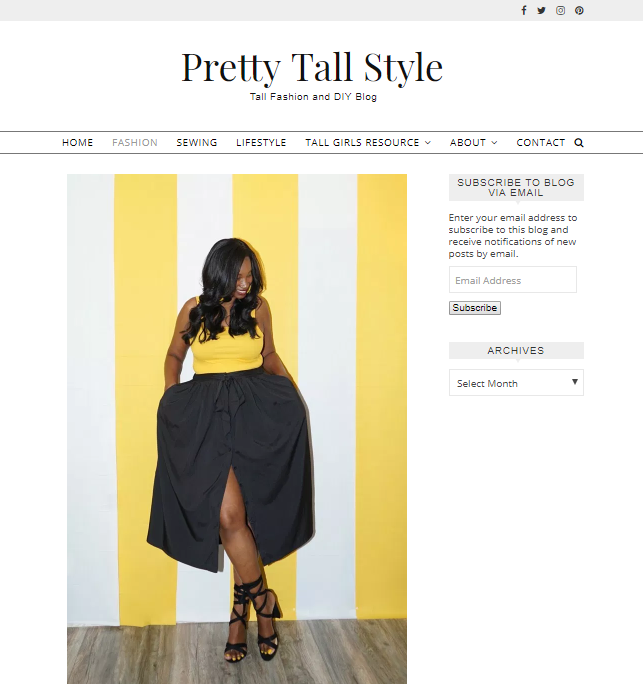 pretty tall style blog screenshot Top 60 Trendy Women Fashion Blogs to Follow - 57