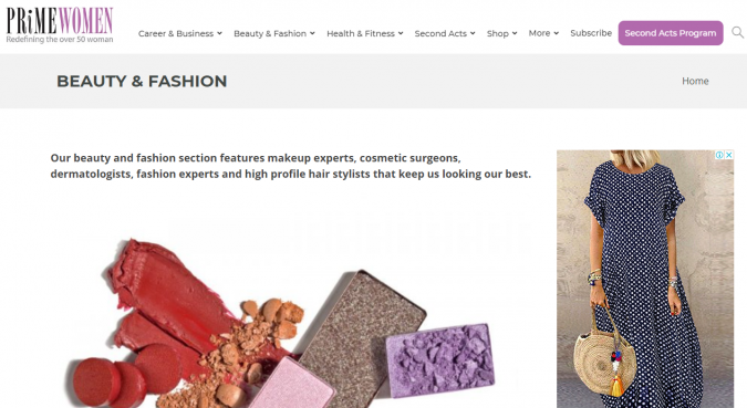Top 60 Trendy Women Fashion Blogs to Follow 2 prime women website screenshot Top 60 Trendy Women Fashion Blogs to Follow - 2