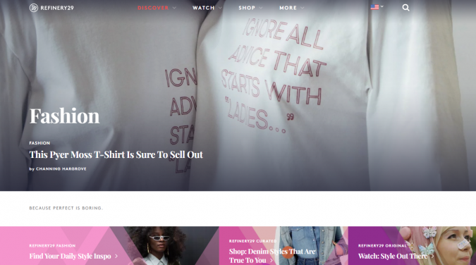 Top 60 Trendy Women Fashion Blogs to Follow 9 refinery 29 website screenshot Top 60 Trendy Women Fashion Blogs to Follow - 9