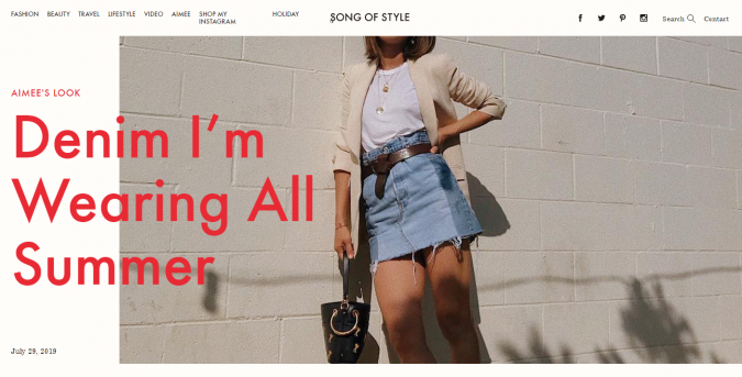 Top 60 Trendy Women Fashion Blogs to Follow 31 song of style website screenshot Top 60 Trendy Women Fashion Blogs to Follow - 31