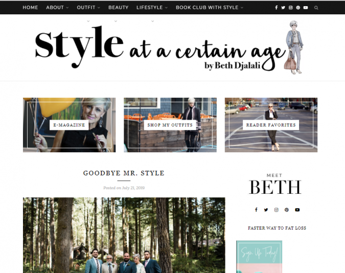 style at a certain age website screenshot Top 60 Trendy Women Fashion Blogs to Follow - 10