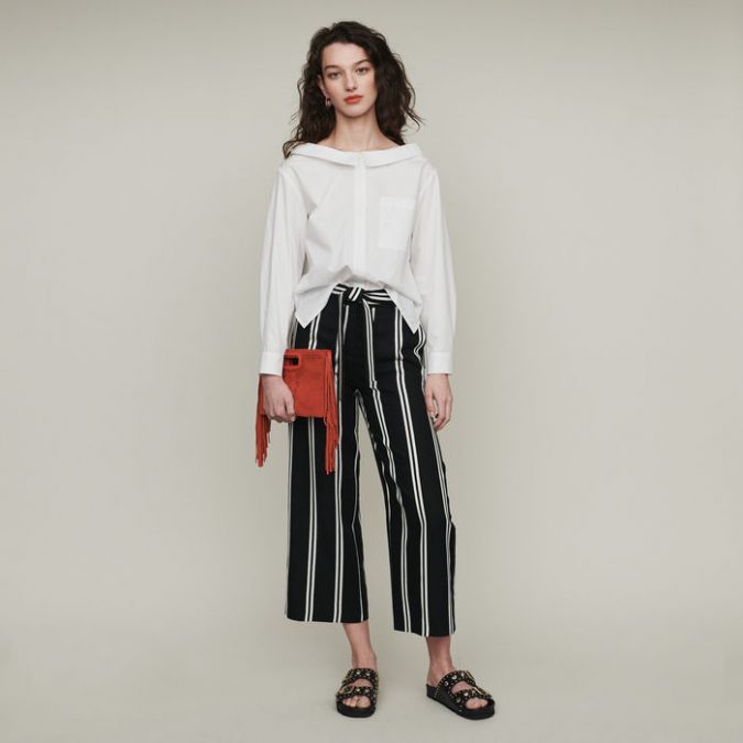 summer-outfit-white-blouse-striped-pants-675x675 10 Wardrobe Essentials Inspired by Summer 2022 Fashion Trends