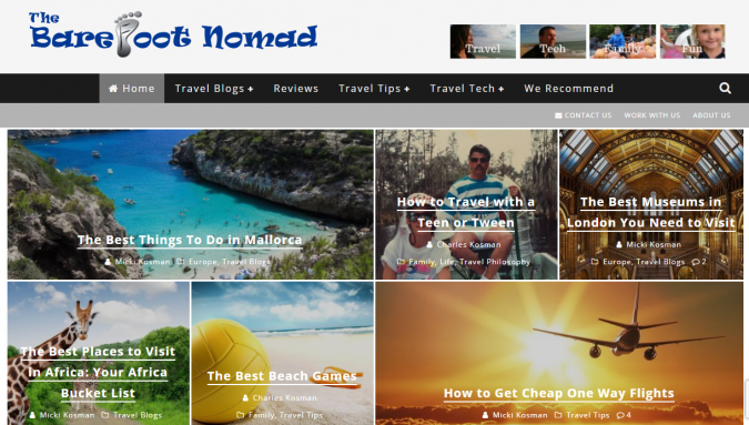 the-barefoot-nomad-travel-website-675x383 Best 60 Travel Website Services to Follow in 2020