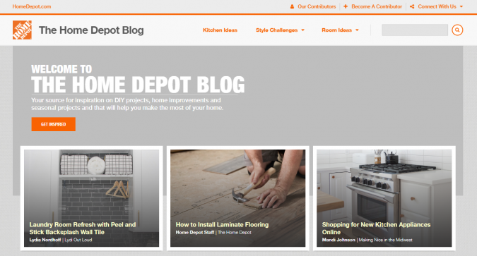 the home depot blog website screenshot Best 50 Home Decor Websites to Follow - 16