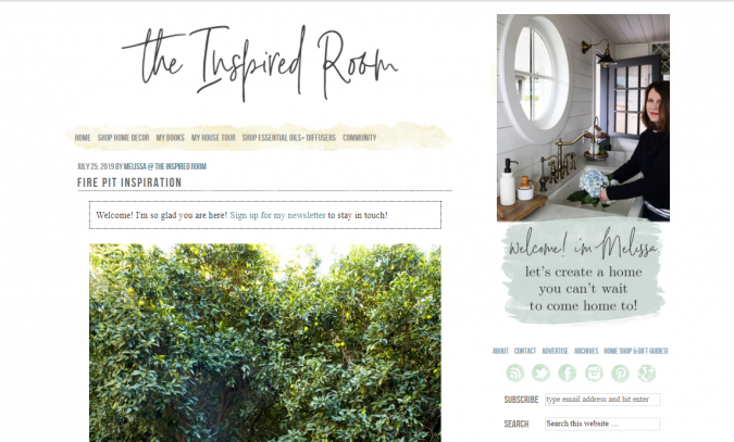 the inspired room website screenshot Best 50 Home Decor Websites to Follow - 17