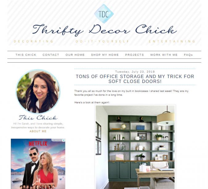 thrifty decor chic website screenshot Best 50 Home Decor Websites to Follow - 20