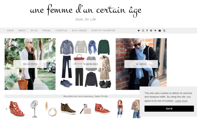 Top 60 Trendy Women Fashion Blogs to Follow 8 une femme dun certain age website screenshot Top 60 Trendy Women Fashion Blogs to Follow - 8