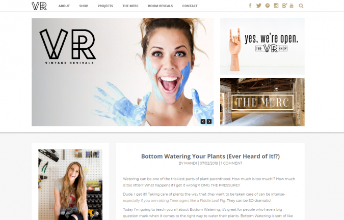 vintage revival website screenshot Best 50 Home Decor Websites to Follow - 18