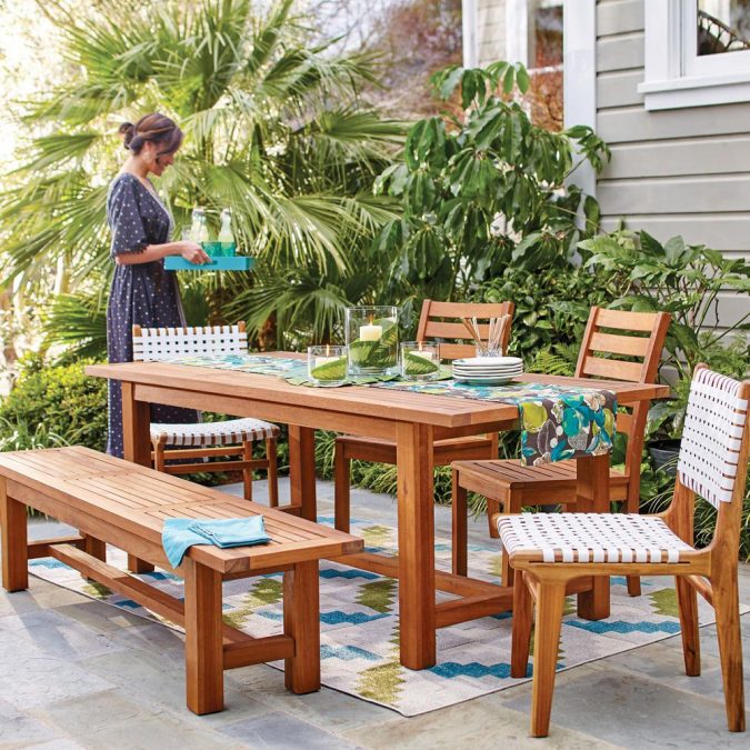 wooden-patio-furniture-675x675 How to Create a Wonderful Patio Area for Summer Entertaining and Relaxation
