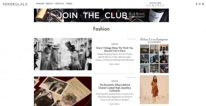 Top 60 Trendy Women Fashion Blogs to Follow 41 yoyokulala blog screenshot Top 60 Trendy Women Fashion Blogs to Follow - 41
