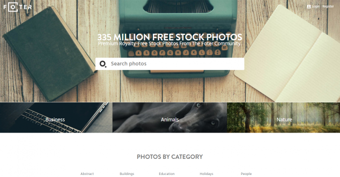 Foter website screenshot Top 50 Free Stock Photos Websites to Use - 1