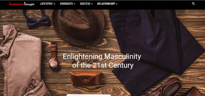 Gentlemans Thought website screenshot Best 50 Lifestyle Blogs and Websites to Follow - 48