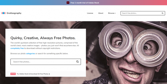 Gratisography website screenshot Top 50 Free Stock Photos Websites to Use - 10