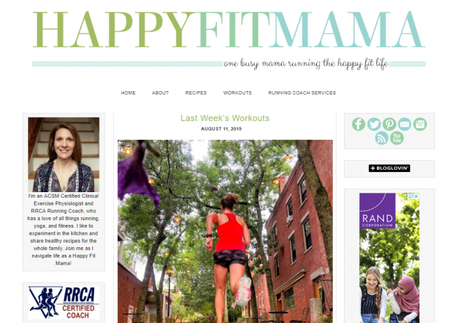 Happy Fit Mama website screenshot Best 50 Lifestyle Blogs and Websites to Follow - 34