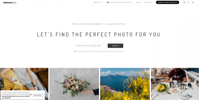 Top 50 Free Stock Photos Websites to Use 39 Kaboompics stock image website screenshot Top 50 Free Stock Photos Websites to Use - 39