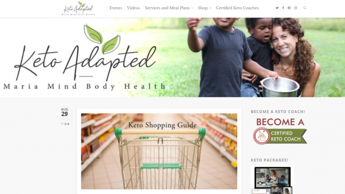Best 40 Keto Diet Blogs and Websites 3 Keto Adapted blog screenshot Best 40 Keto Diet Blogs and Websites - 3 Keto Diet Blogs