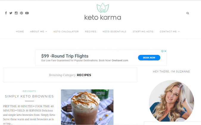 Keto Karma blog screenshot Best 40 Keto Diet Blogs and Websites - 13 Keto Diet Blogs