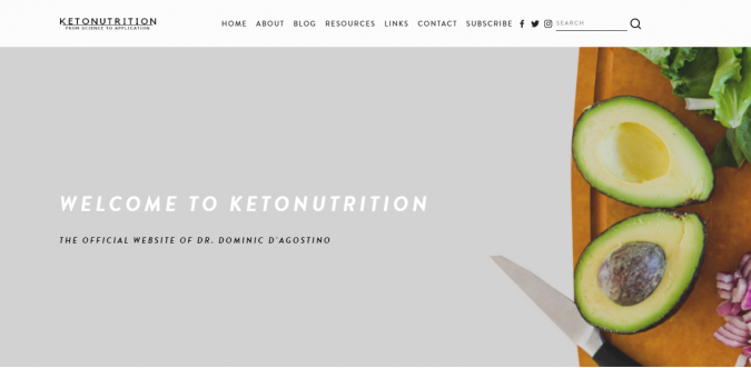 Keto Nutrition blog screenshot Best 40 Keto Diet Blogs and Websites - 39 Keto Diet Blogs