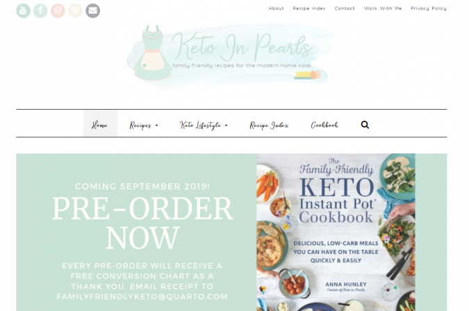 Keto in Pearls blog screenshot Best 40 Keto Diet Blogs and Websites - 37 Keto Diet Blogs