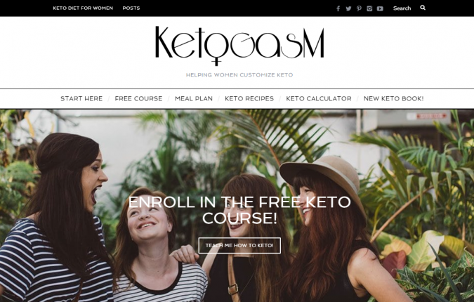 Ketogasm blog screenshot Best 40 Keto Diet Blogs and Websites - 22 Keto Diet Blogs