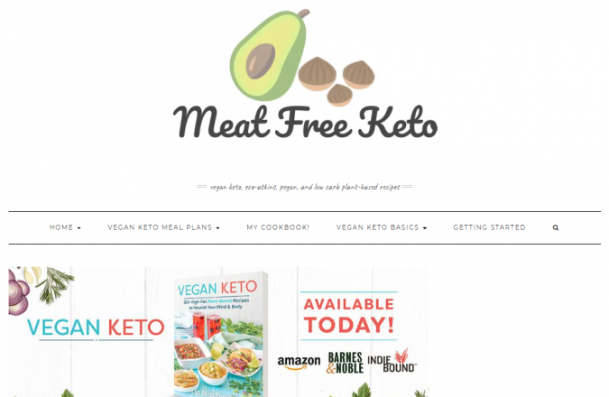 Meat Free Keto blog screenshot Best 40 Keto Diet Blogs and Websites - 9 Keto Diet Blogs