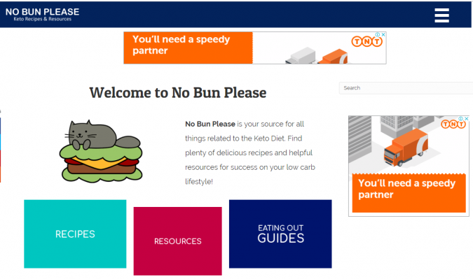 No Bun Please blog screenshot Best 40 Keto Diet Blogs and Websites - 19 Keto Diet Blogs