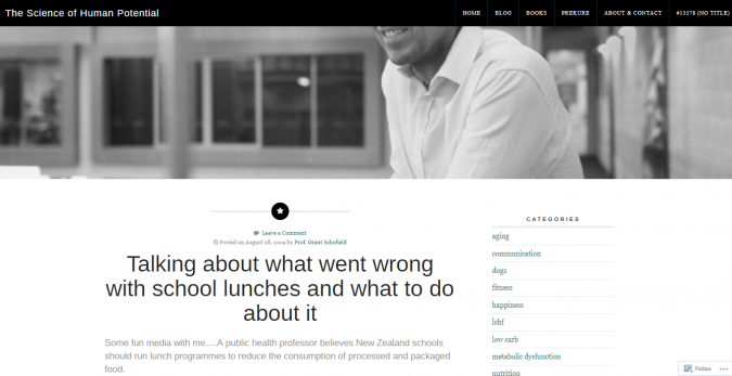 Best 40 Keto Diet Blogs and Websites 16 Prof. Grant Schofield blog screenshot Best 40 Keto Diet Blogs and Websites - 16 Keto Diet Blogs