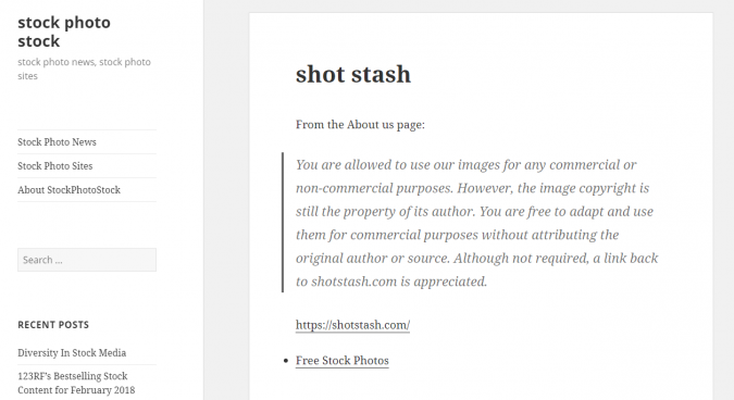 Top 50 Free Stock Photos Websites to Use 30 ShotStash stock image website screenshot Top 50 Free Stock Photos Websites to Use - 30