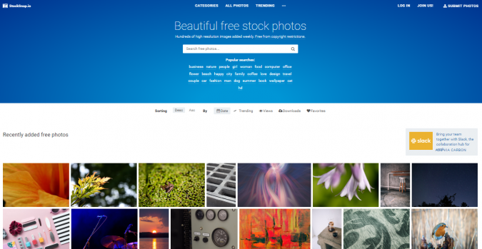 Stock Snap website screenshot Top 50 Free Stock Photos Websites to Use - 6